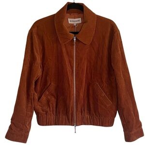 AlexaChung Burnt Orange Milne Corduroy Bomber Jacket Alexa Chung NWT Size US 10